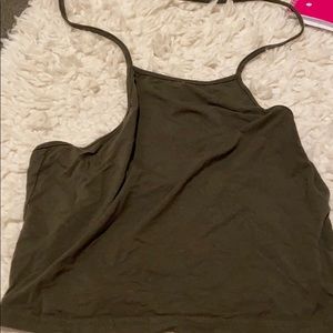 Army green tank top
